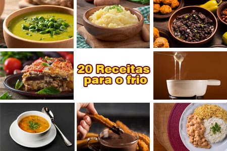 Para ajudar você nessa tarefa, selecionamos 20 receitas para o frio que vão fazer a diferença no seu cardápio de inverno.
