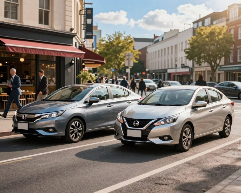 Honda City e Nissan Versa sedã econômico