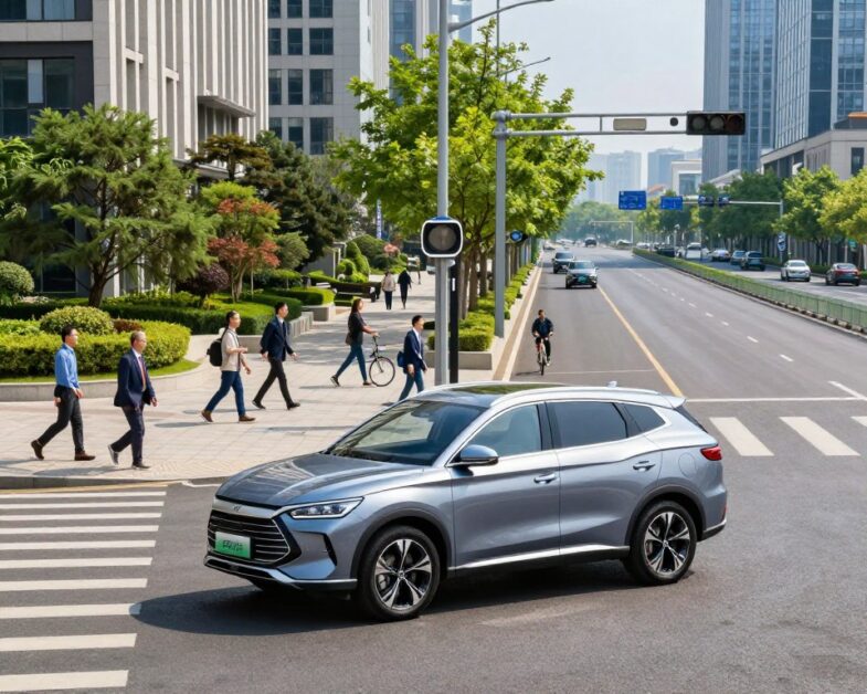 experiência de condução do SUV híbrido na cidade e na estrada